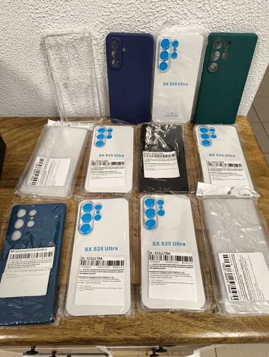 8 Vidros temperados premium + 13 capas Samsung S25 Ultra