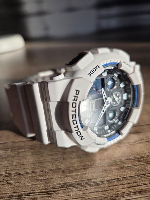 Zegarek Casio G-Shock GA-100B-7AER Biały GWARANCJA KOMPLET