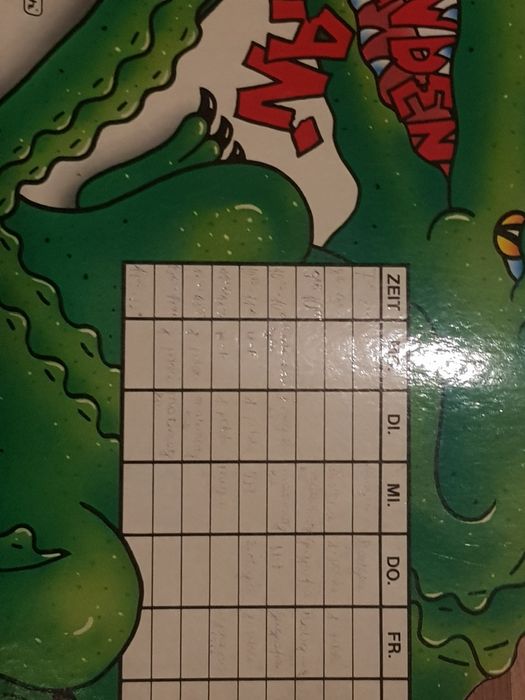 Stary plan lekcji loft retro unikat