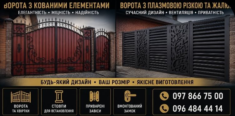 Ворота,паркани,навіси,все по вашим розмірам