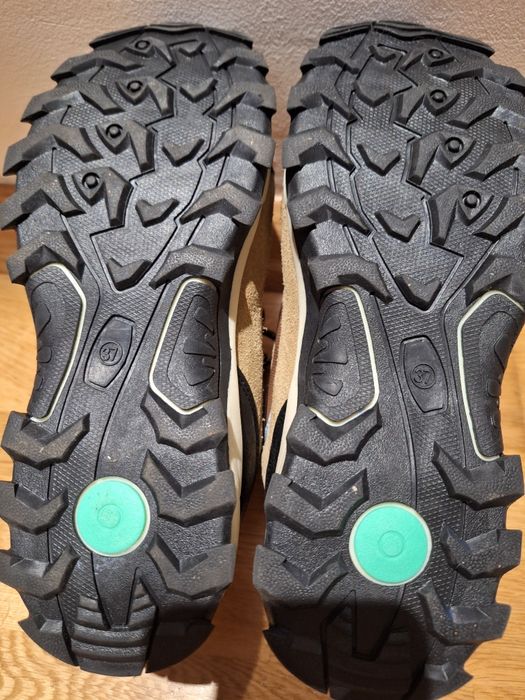 Buty trekkingowe skórzane brązowe, rozmiar 37
