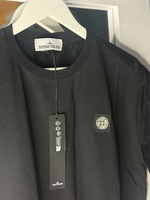 Футболка stone island чорна чоловіча класична