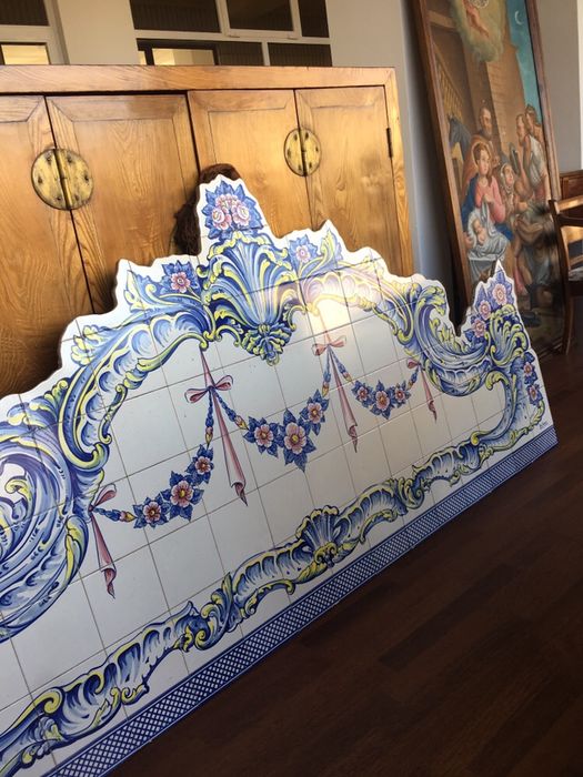 Magnífico painel de Azuleijos , pintado á mão, assinado