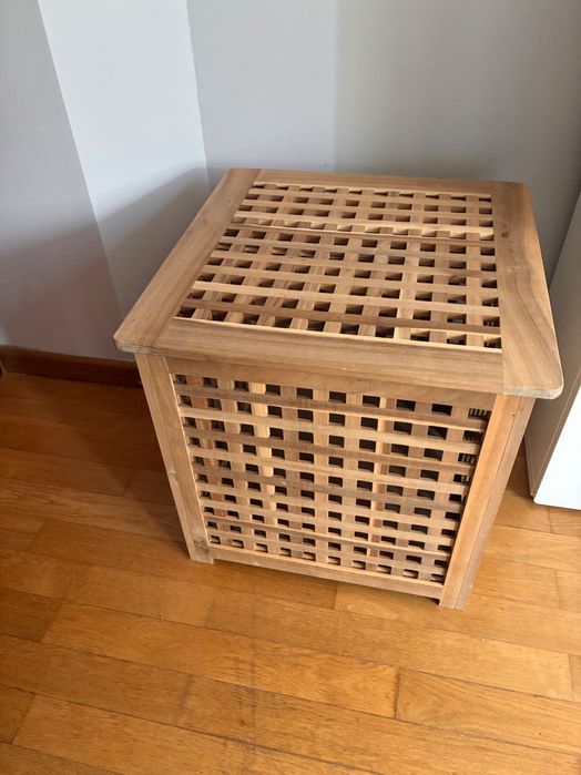 Stolik drewniany ze schowkiem Ikea