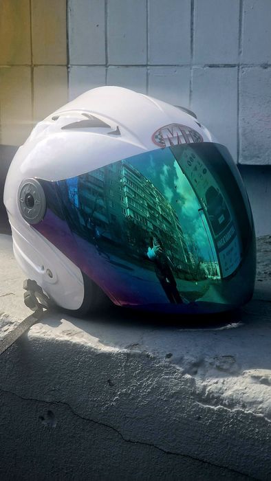 Шлем для езды на мопеде скутере мотоцикле