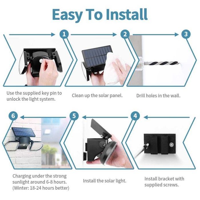 Lampa zewnętrzna z detektorem LED YY-2145