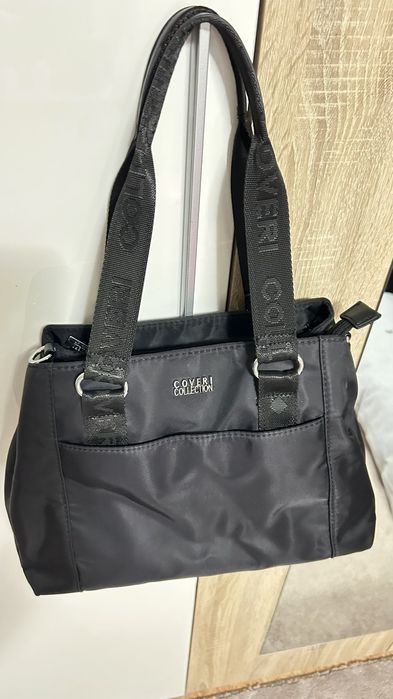 Torba shopperka czarna Coveri Collection