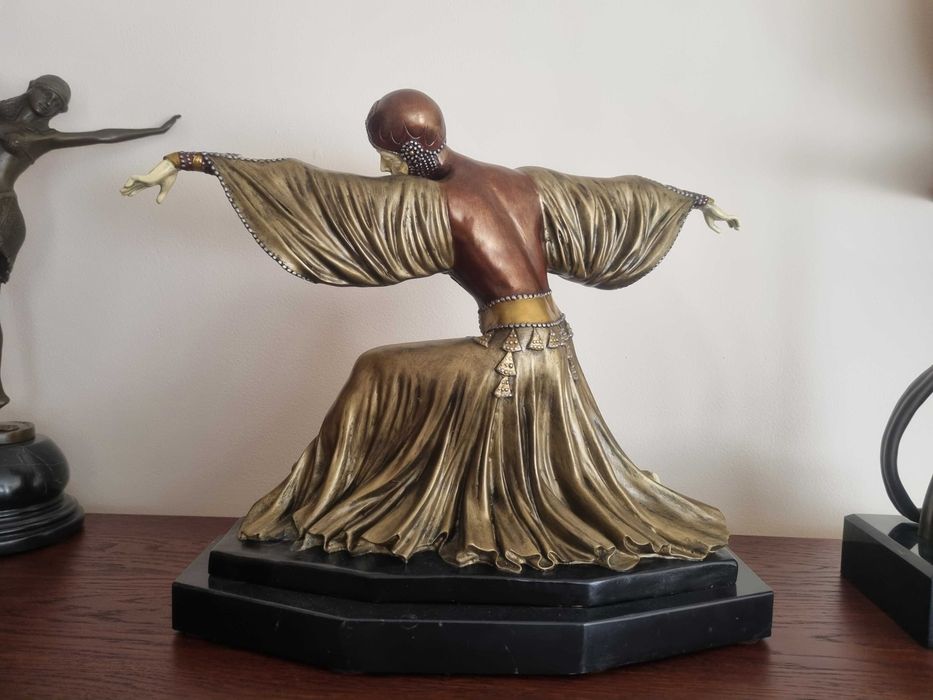 rzeźba tancerka z brązu D.H. CHIPARUS Thaïs - ART DECO