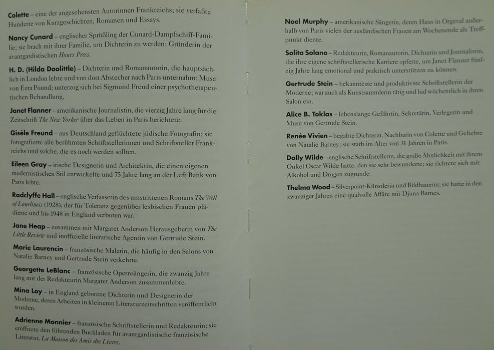 Paris War Eine Frau (Djuna Barnes, Janet Flanner, Gertrude Stein & C)