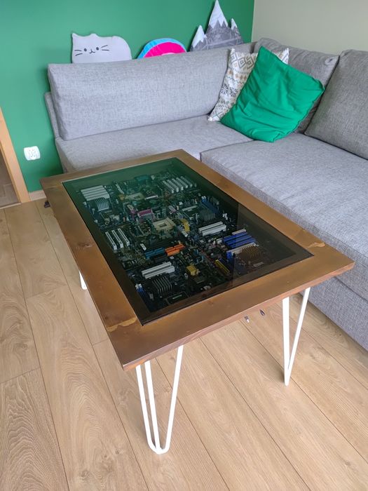 Stolik kawowy LED loft nowoczesny