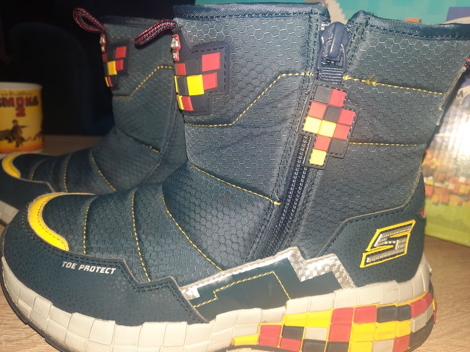 Śniegowce buty zimowe skechers mega -craft cuboforce roz.  34 granatow