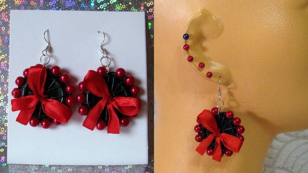 Ozdobne kolczyki ręcznie robione