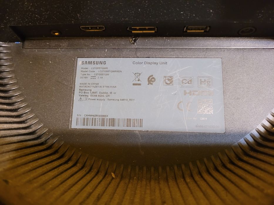 Monitor Samsung C27G55TQWR - zbita matryca