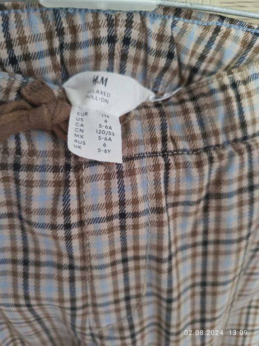 Стильні штани в клітинку H &M,122 р