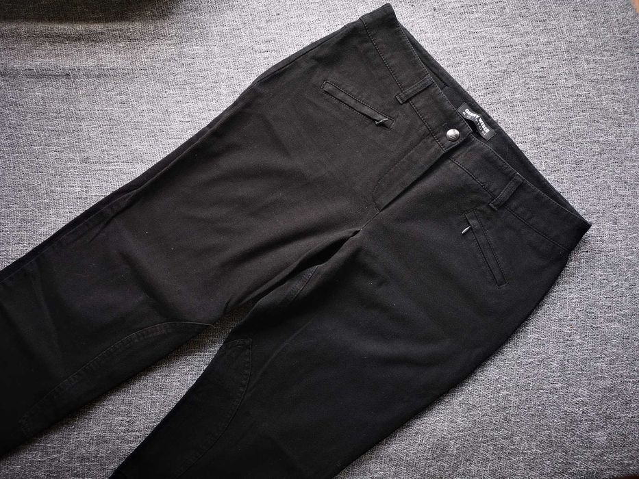 Garry Weber czarne spodnie jeansy z zamkami zip r. 40