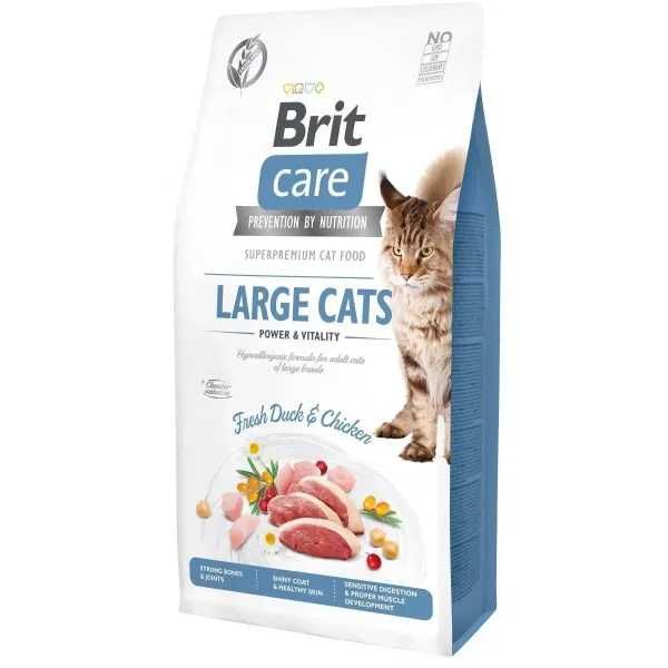 Корм Brit Care Cat Large cats Power Vitality для великих качк курк 7кг