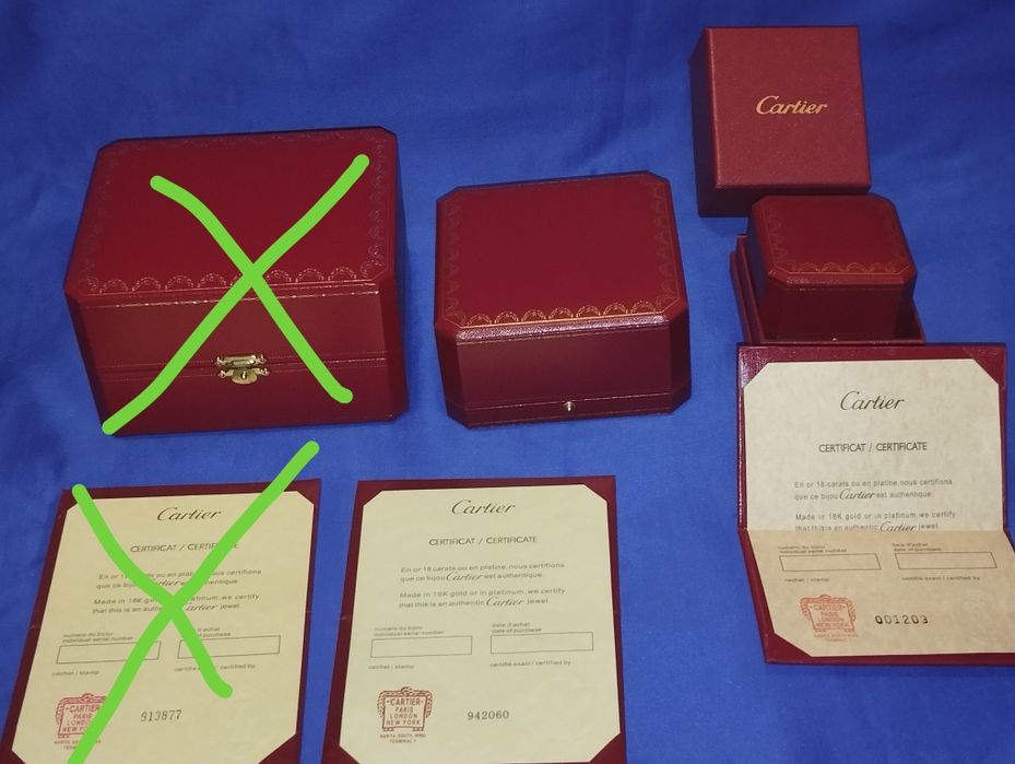 Коробка упаковка Cartier.