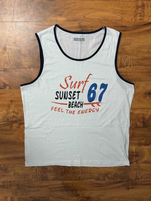 Bawełniany tank top biały bezrękawnik podkoszulka In Extenso L
