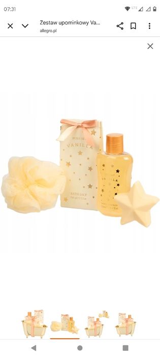 Zestaw upominkowy Vanilla 4 części z dużą wanienką