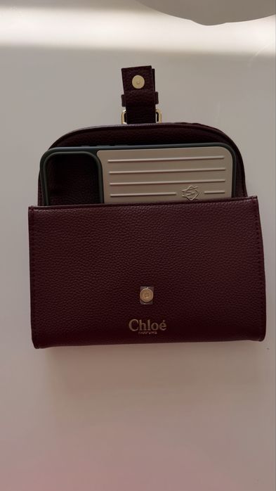 Клатч, косметичка Chloe оригінал, нова, бургунді