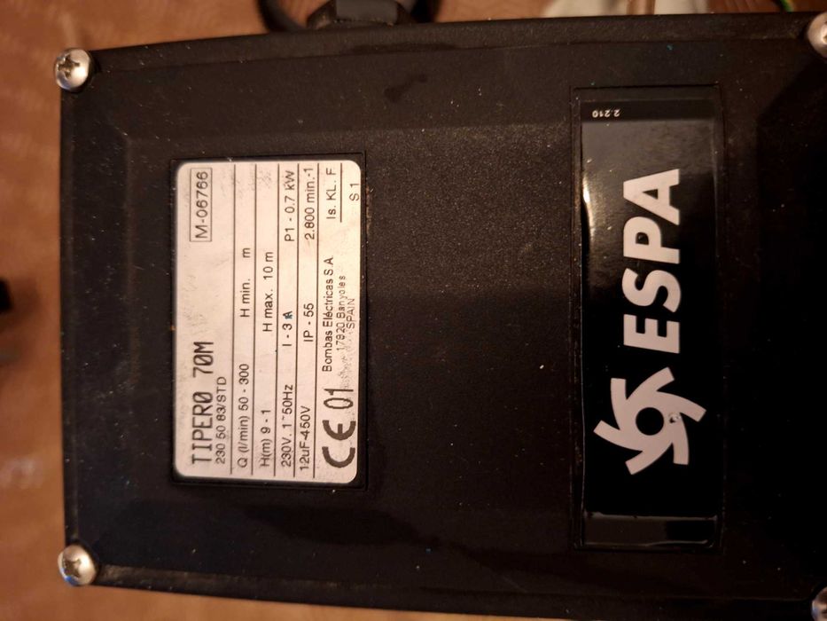 Bomba centrífuga para banheiras de hidromassagem Tiper 70