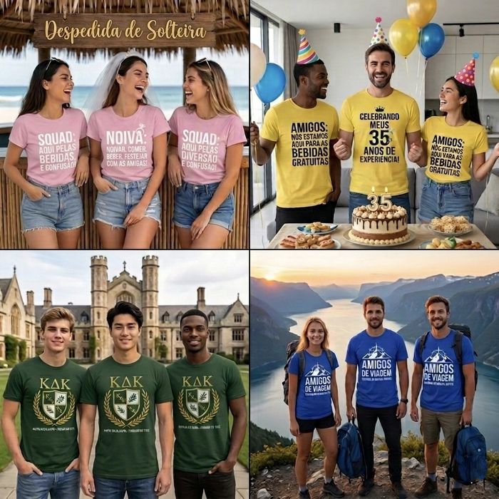 Camisa T-shirt Colete Personalizado Personalize