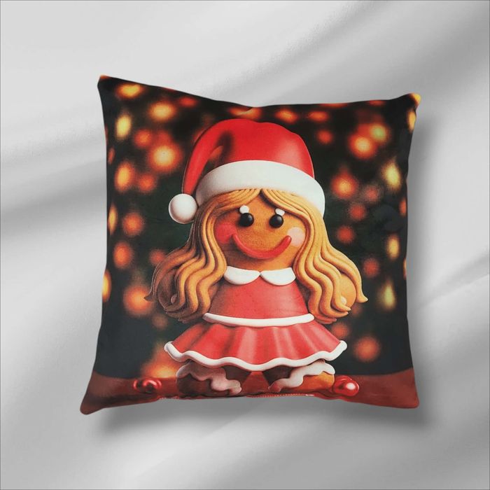 Poduszka dekoracyjna świąteczna welurowa nowa świąteczny wzór 40 x 40