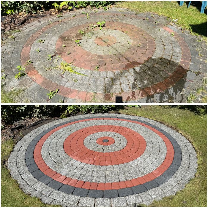 Mycie czyszczenie kostki brukowej elewacji i dachu  ogrodzeń