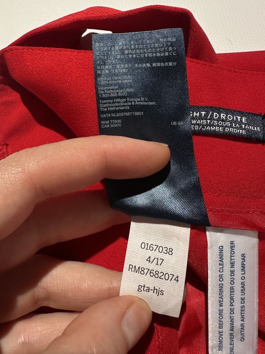 Красные Брюки кюлоты Tommy Hilfiger
