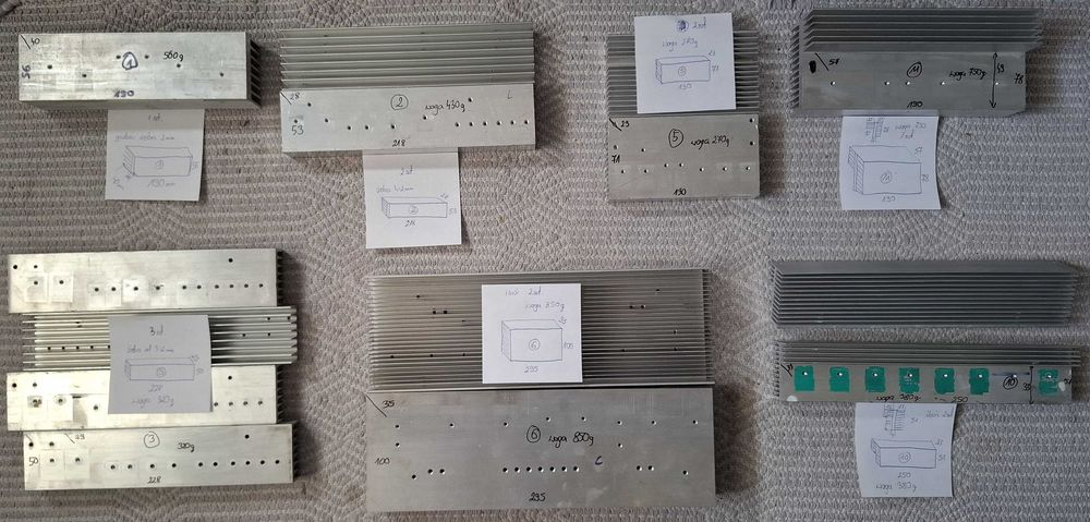 Radiator aluminiowy, radiator chłodzący radiator audio wzmacniacz, Radiator LED COB, radiator CPU PC GPU
