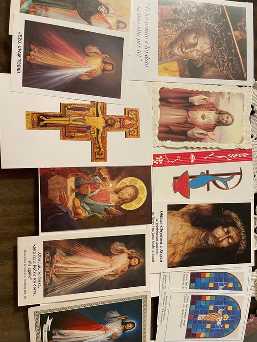 Zestaw obrazków świętych z Polski i zagranicy
