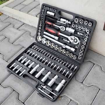 Klucze 108 elementów nasadowe + walizka + akcesoria