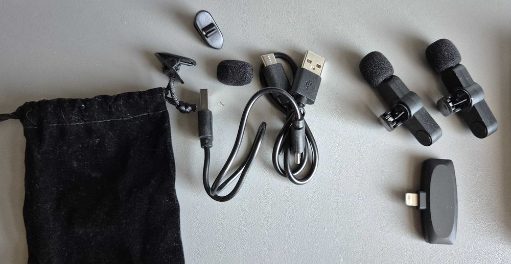 Aikela Bezprzewodowe mikrofony do iPhone'a, iPada, mikrofon krawatowy