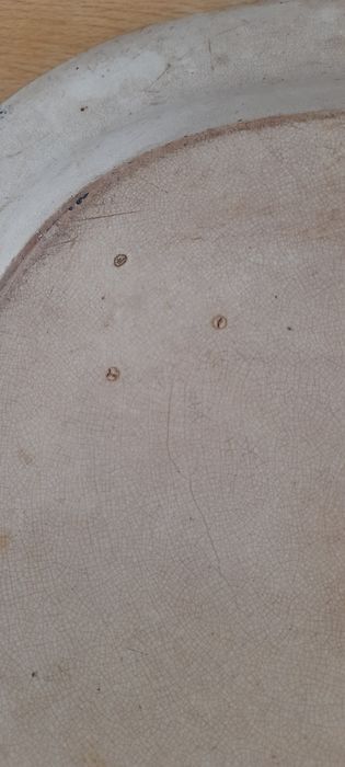 Travessa loiça inglesa, séc XIX. Padrão ""Willow"