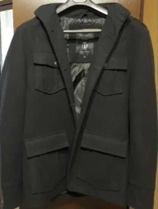 Płaszcz męski jesienno-zimowy czarny Jack&Jones M