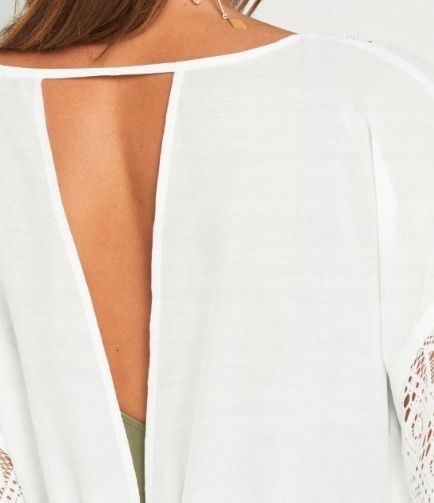 B.P.C plażowa tunika biała boho z koronką r.48/50