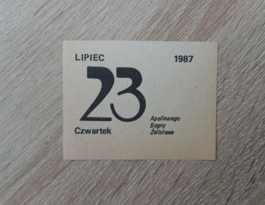 Kartka z kalendarza