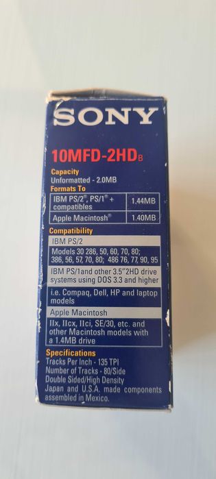 Conjunto de 8 Disquetes SONY 3"1/2 (3,5'') na Caixa Vintage com Oferta