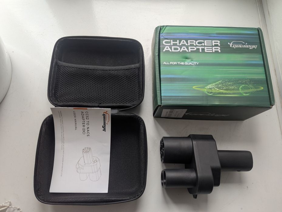 НОВА модель 300кВт Tesla GUWIEYG CCS2 адаптер перехідник для тесли