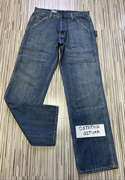 Spodnie męskie jeans 32/34 pas 83 cm Maverick bojówki nowe granat