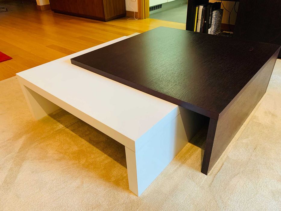 Mesa Temahome Módulos Wengué e Branco