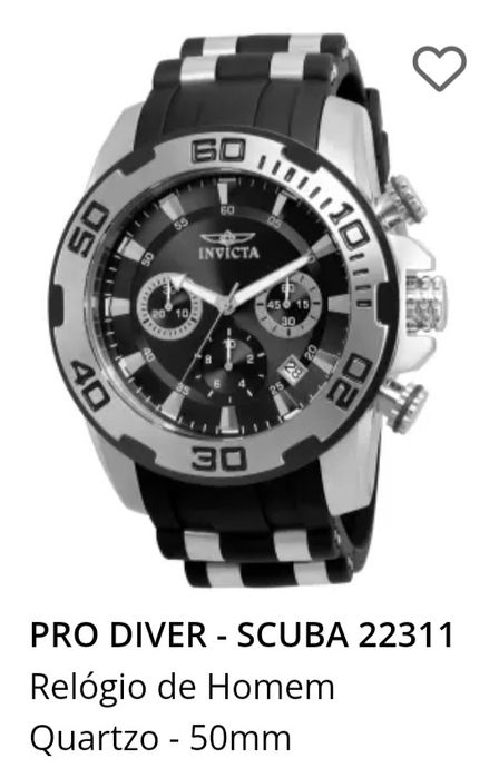 Relógio Invicta Pro Diver  SCUBA 22311 Novo