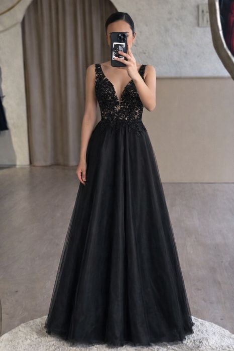 Вечірня чорна сукня на випускний S,M