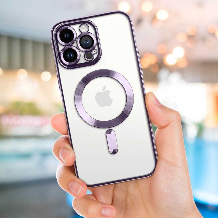 Plecki Etui Iphone 13/14/15 Plus Pro Max Magsafe Magnetyczne J Purpura