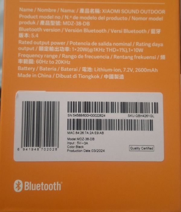 Coluna XIAOMI Sound Outdoor 30W