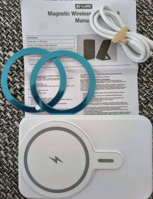 Powerbank z Magsafe 5000mAh+15W ładowanie bezprzewodowe.iPhone i inne.