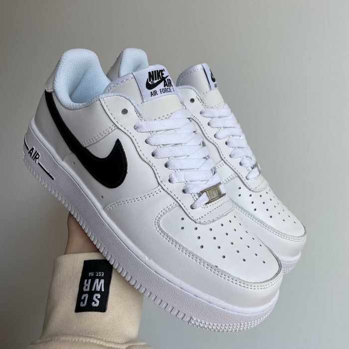 АКЦІЯ! Nike Air Force 1 White Black 36 37 38 39 40 41 42 43 44 45 форс
