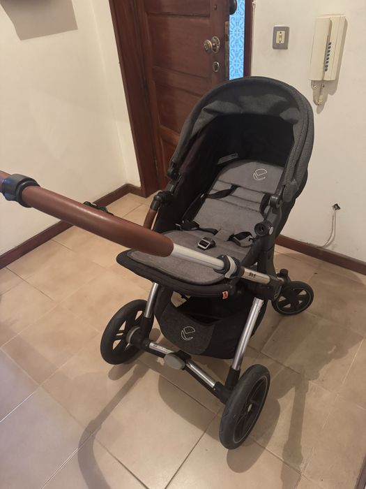 Carrinho de bebe com ovo