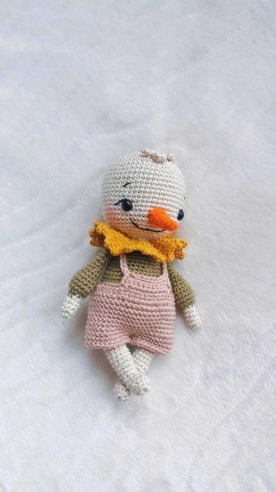 Bałwanek na szydełku, bałwan, maskotka przytulanka handmade