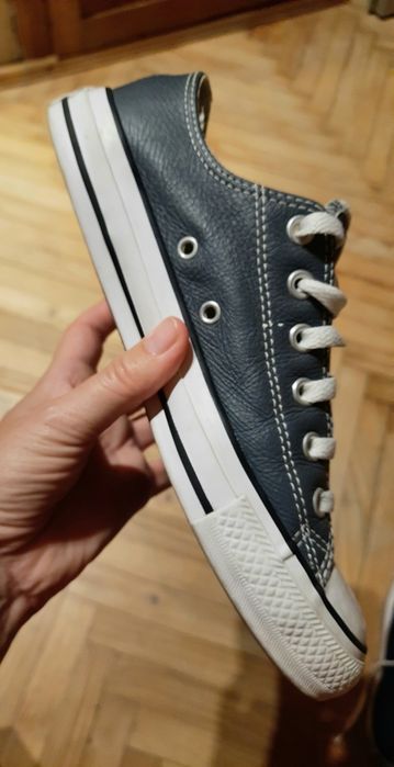 Converse 39  skórzane trampki szare